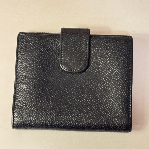 CHANEL Caviar Skin Black Leather Wallet - Picture 6 of 14